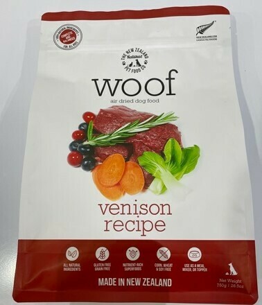 Woof Venison Air Dried Recipe 750g🐔