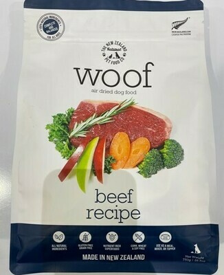 Woof Beef Recipe Air Dried 750g