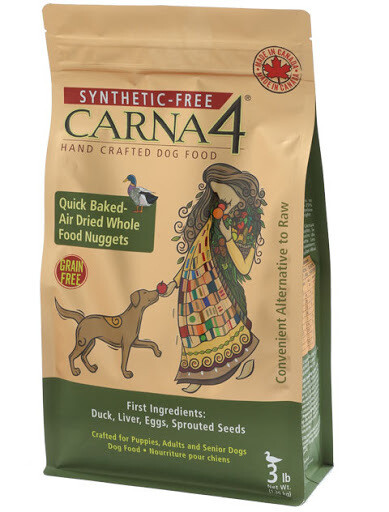Carna4 Airdried Grain-Free Quick Baked Duck Dog Food, 13-lb