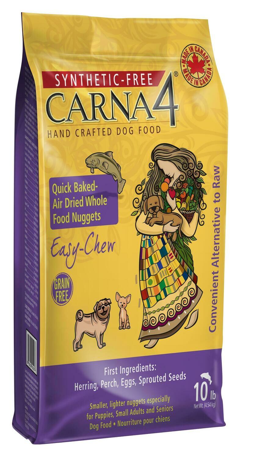 Carna4 Easy Chew Fish Air-Dried Dog Food, 10-lb