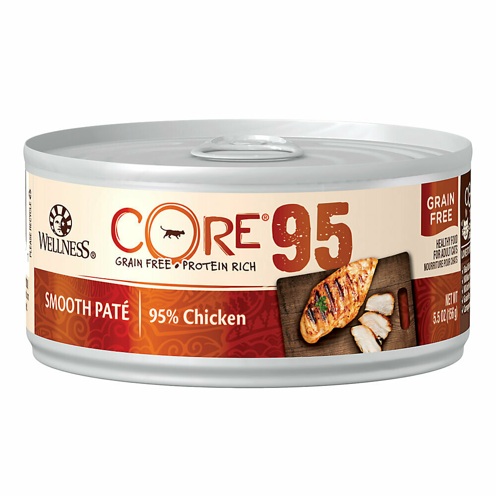 Wellness® CORE® 95% Wet Cat Food - Natural, Grain Free Chicken 5.5oz🐔