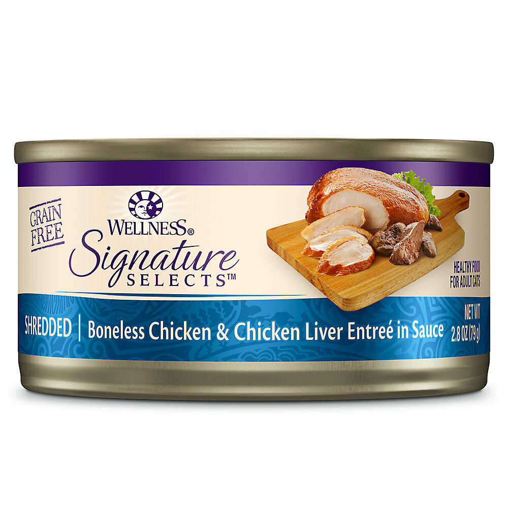 Wellness® Signature Selects Cat Food - Natural, Grain Free Chicken & Chicken Liver 2.8oz