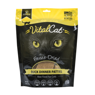 VE Duck Dinner Patties Freeze-Dried Grain Free Cat Food 8OZ