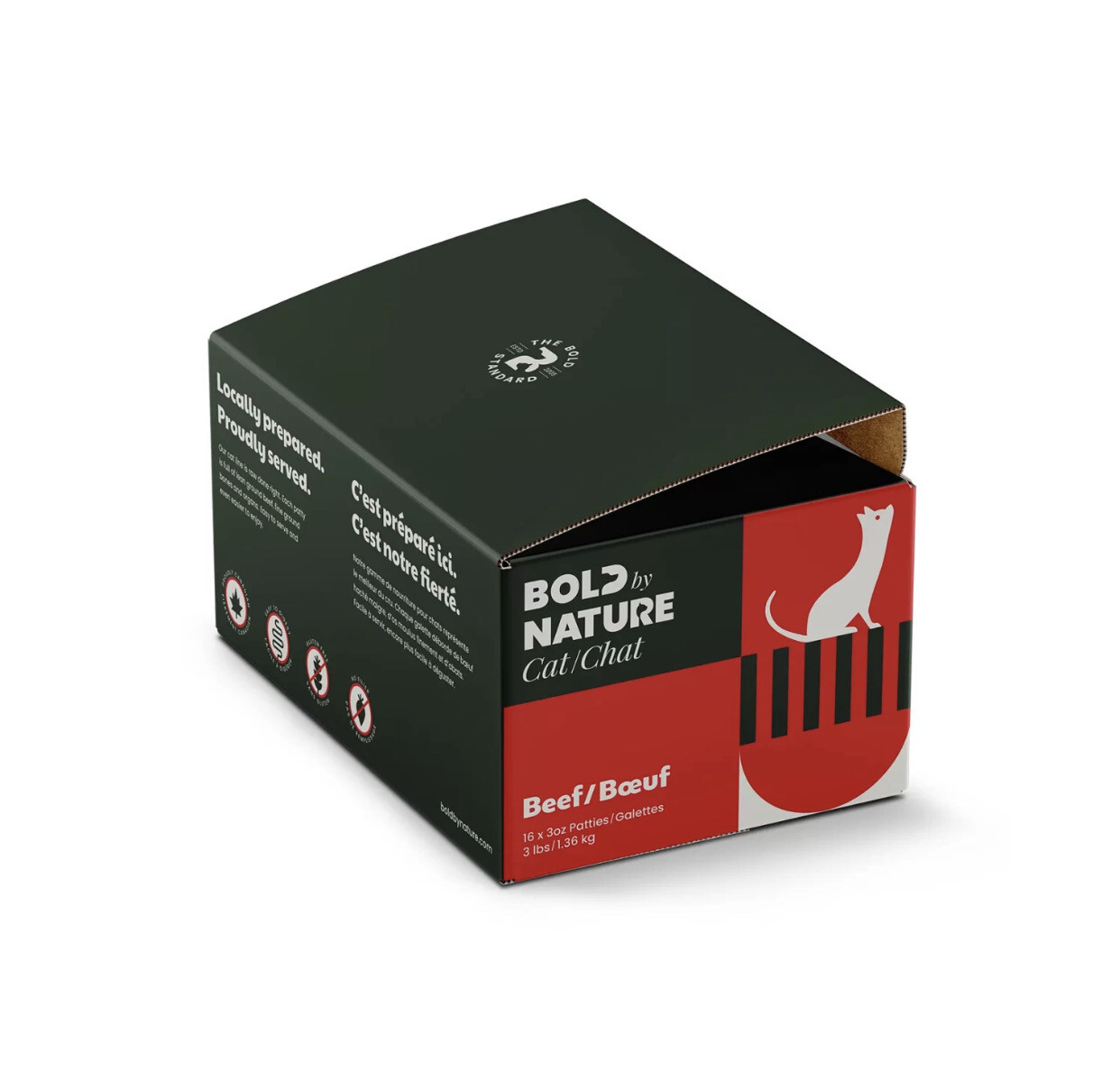 Bold By Nature Raw Beef Cat Food 3lb