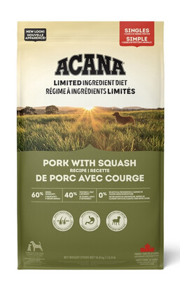 Acana Dog Singles Pork with Squash Recipe 1.8KG