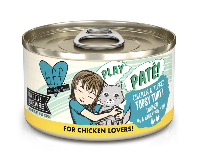 Weruva Cat BFF PLAY Paté Chicken &amp; Turkey Topsy Turvy 2.8oz