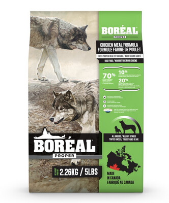 Boreal Proper Chicken Meal Low Carb Grains Dry Dog Food, 11.33kg bag