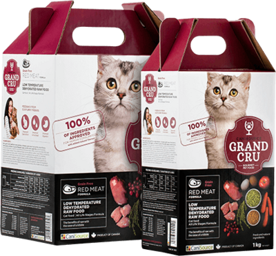 CaniSource Grand Cru Red Meat Formula Grain-Free Dehydrated Cat Food, 1-kg