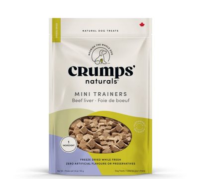 Crumps dog mini trainers beef liver 126G