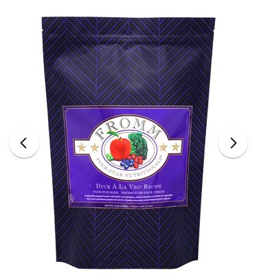 Fromm Four Star Dog Duck À La Veg  Dry Dog Food, 12lb