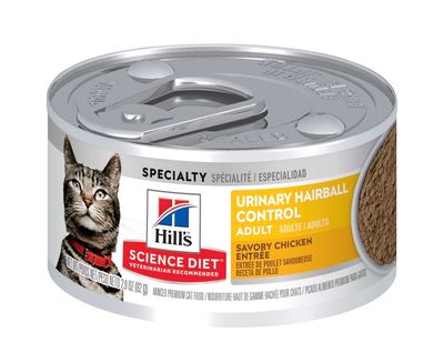 Hill&#39;s® Science Diet® Cat Adult Urinary Hairball Control Savory Chicken Entrée 5.5 OZ