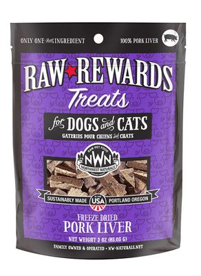 Raw Rewards Treats Pork Liver 3OZ