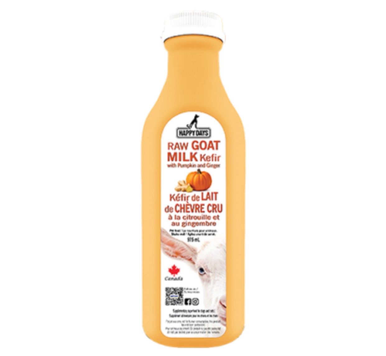 Happy Days Raw Goat Milk Kefir With Pumpkin And Ginger 975ml
