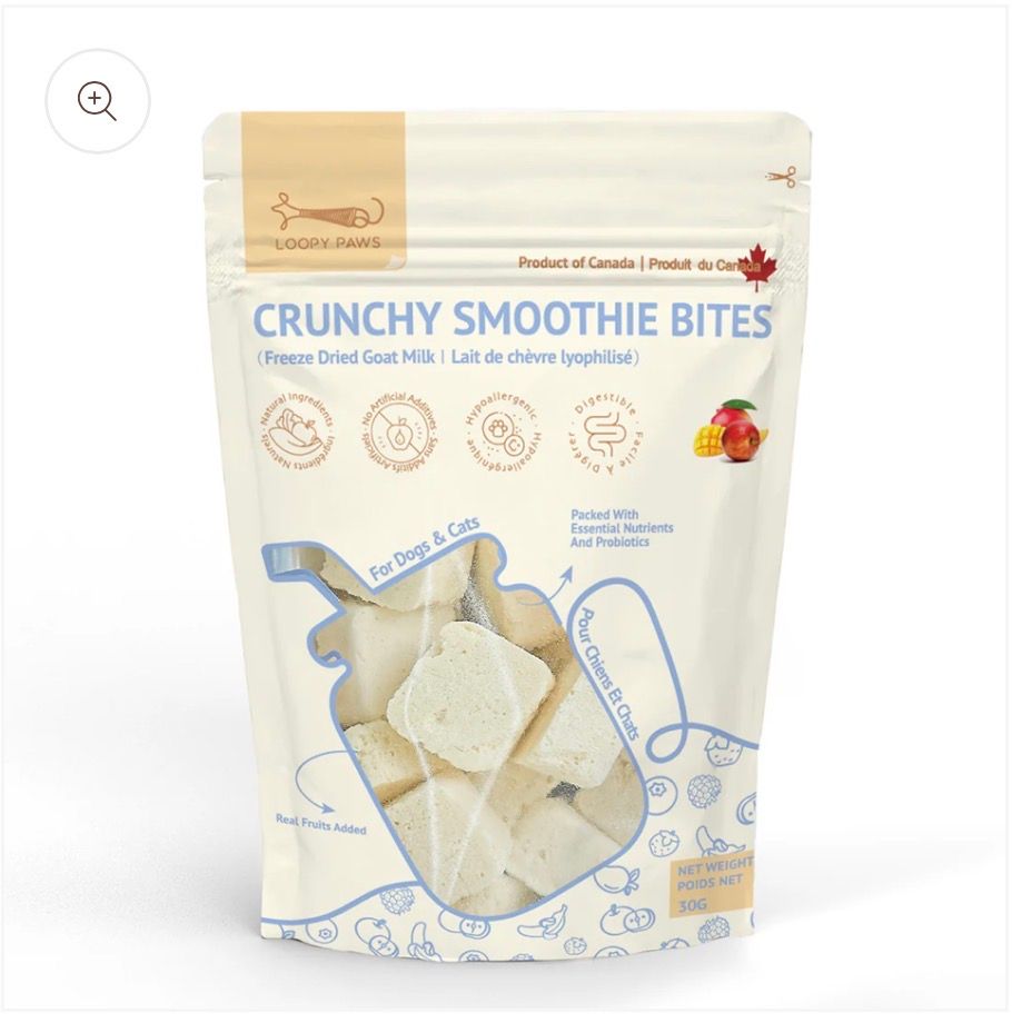 Loopy Paws Crunchy Smoothie Bites-Mango&amp;Apple 30g