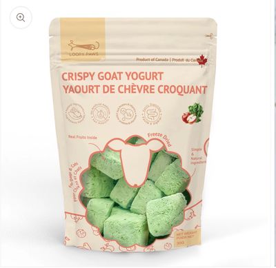 Loopy Paws Crispy Goat Yogurt Chunk-Veggie Mix &amp;Apple 30g