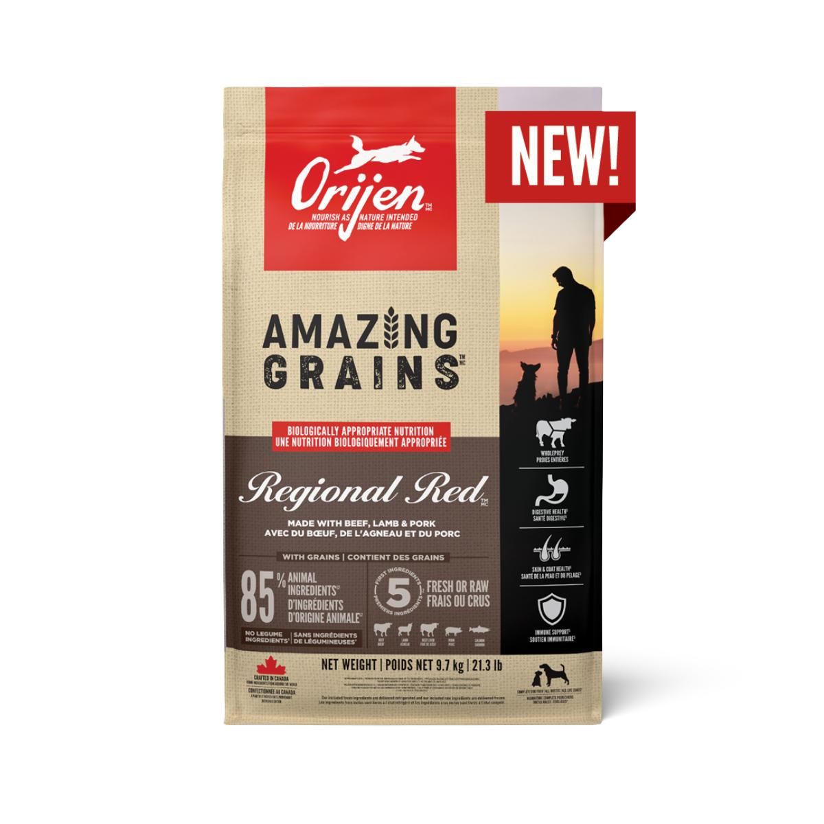 Orijen Dog Amazing Grains  Regional Red 9.7kg
