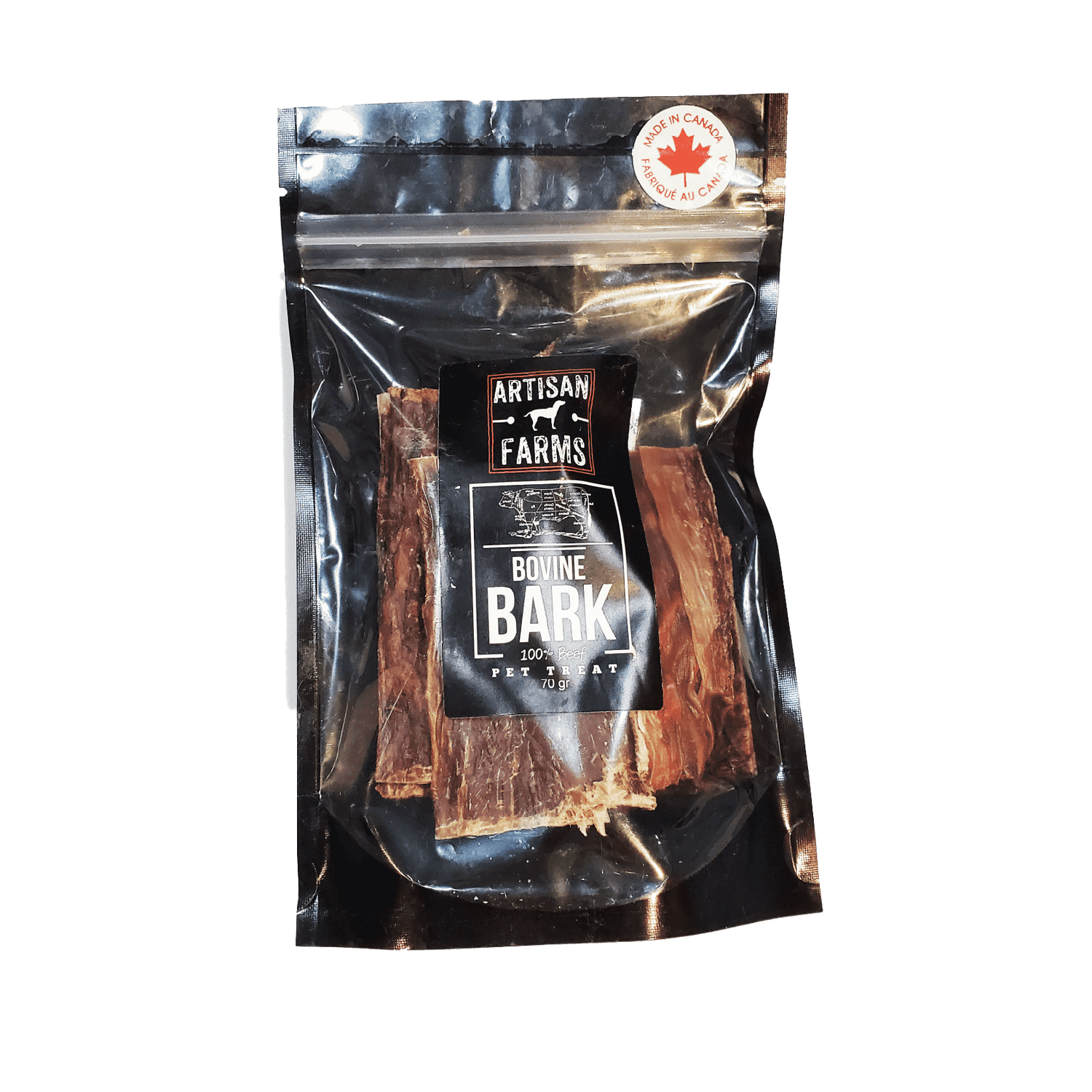 Artisan Farms Bovine Bark(Esophagus)  70g/clear Bag
