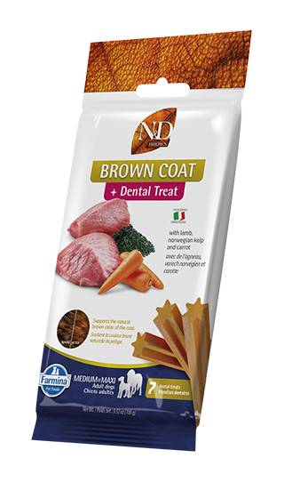 Farmina Brown Coat Lamb, Carrot &amp; Kelp Dental Treat Med/Max Dog 100g