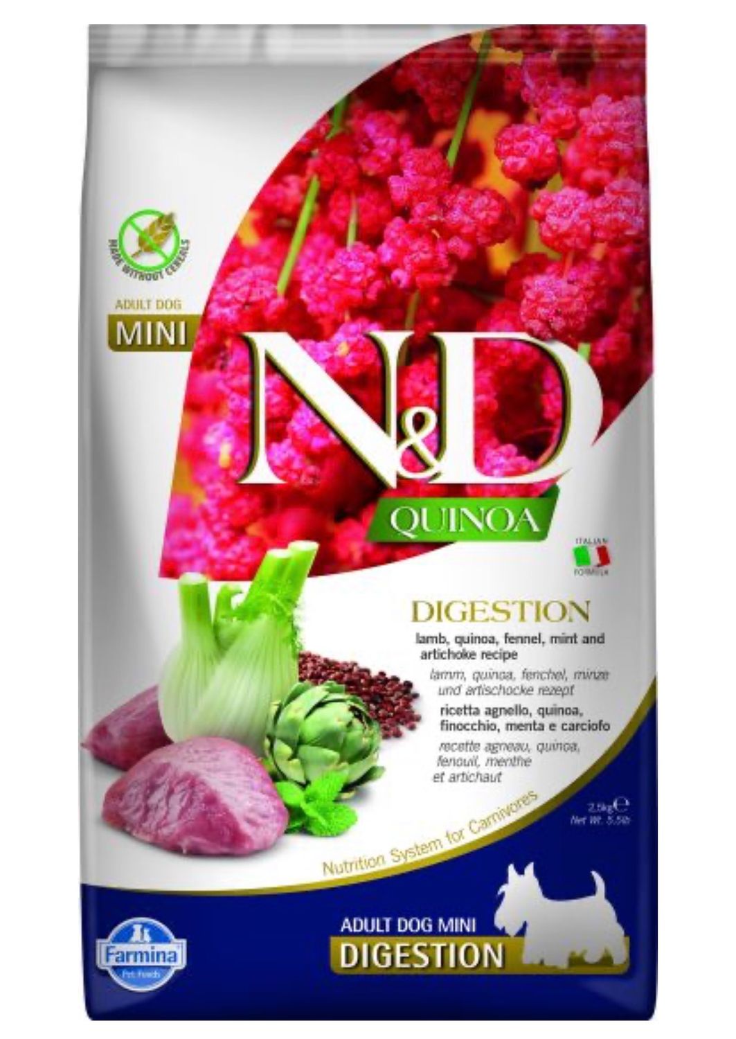 Farmina Lamb &amp; Quinoa Digestion Adult Mini Dog 2.5kg
