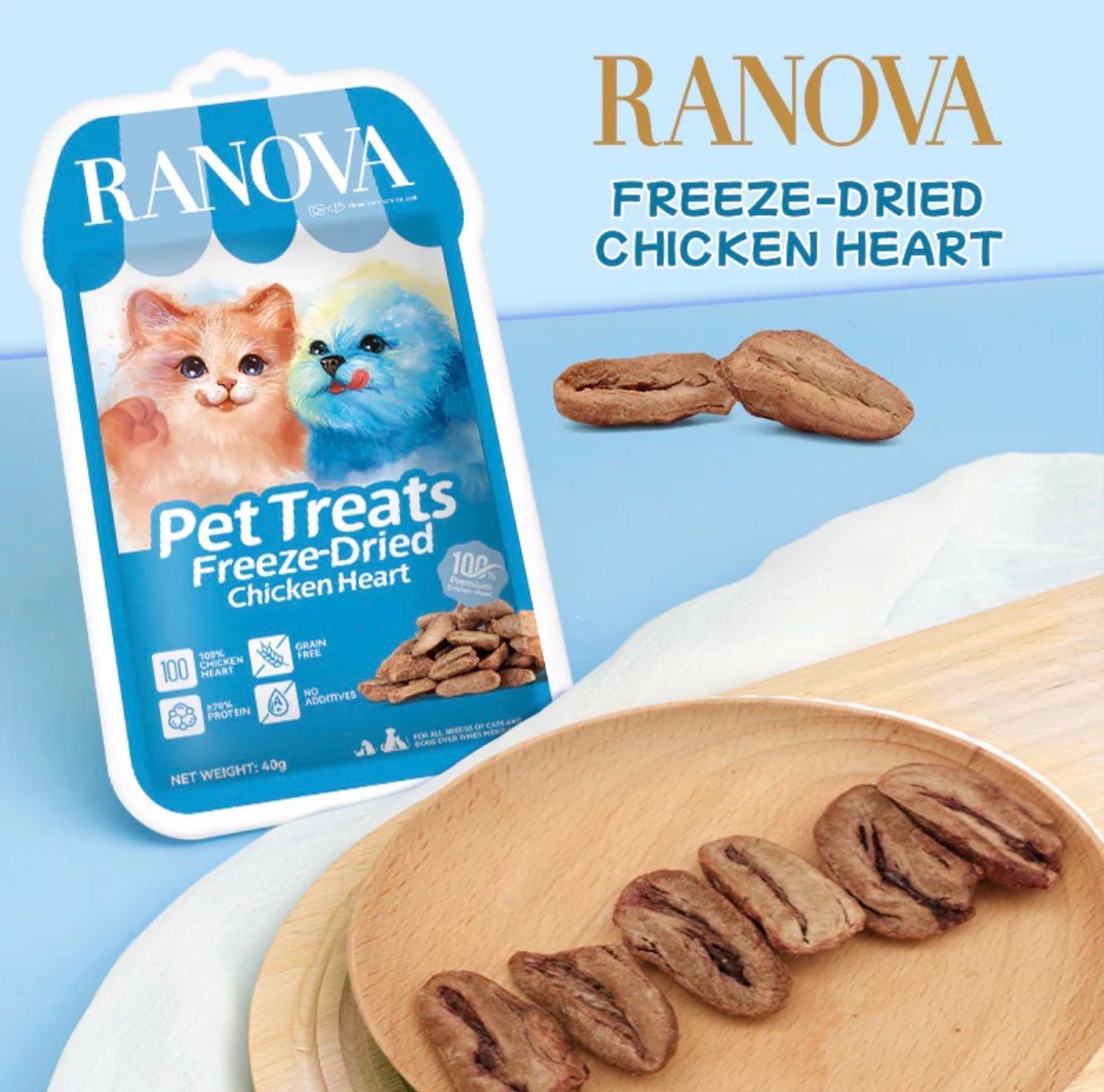 RaNova Freeze Dried Chicken Heart 40g