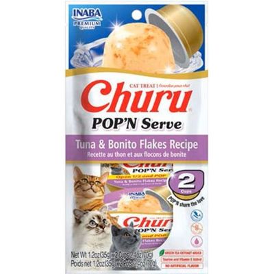 Inaba Cat Cruru Pop'N Serve (Tuna &amp; Bonito Flakes) 2Cups
