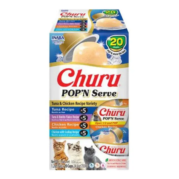 Inaba Cat Pop'N Serve (Tuna &amp; Chicken) 20pack