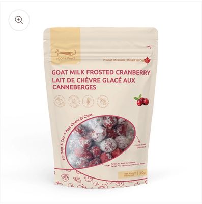 Loopy Paws Goat Milk Frosted Crispies-Cranberry 20g