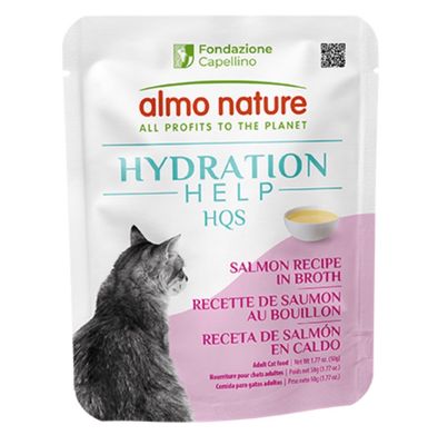 Almo Nature HQS  Hydration Help Salmon In Broth Adlut 50g