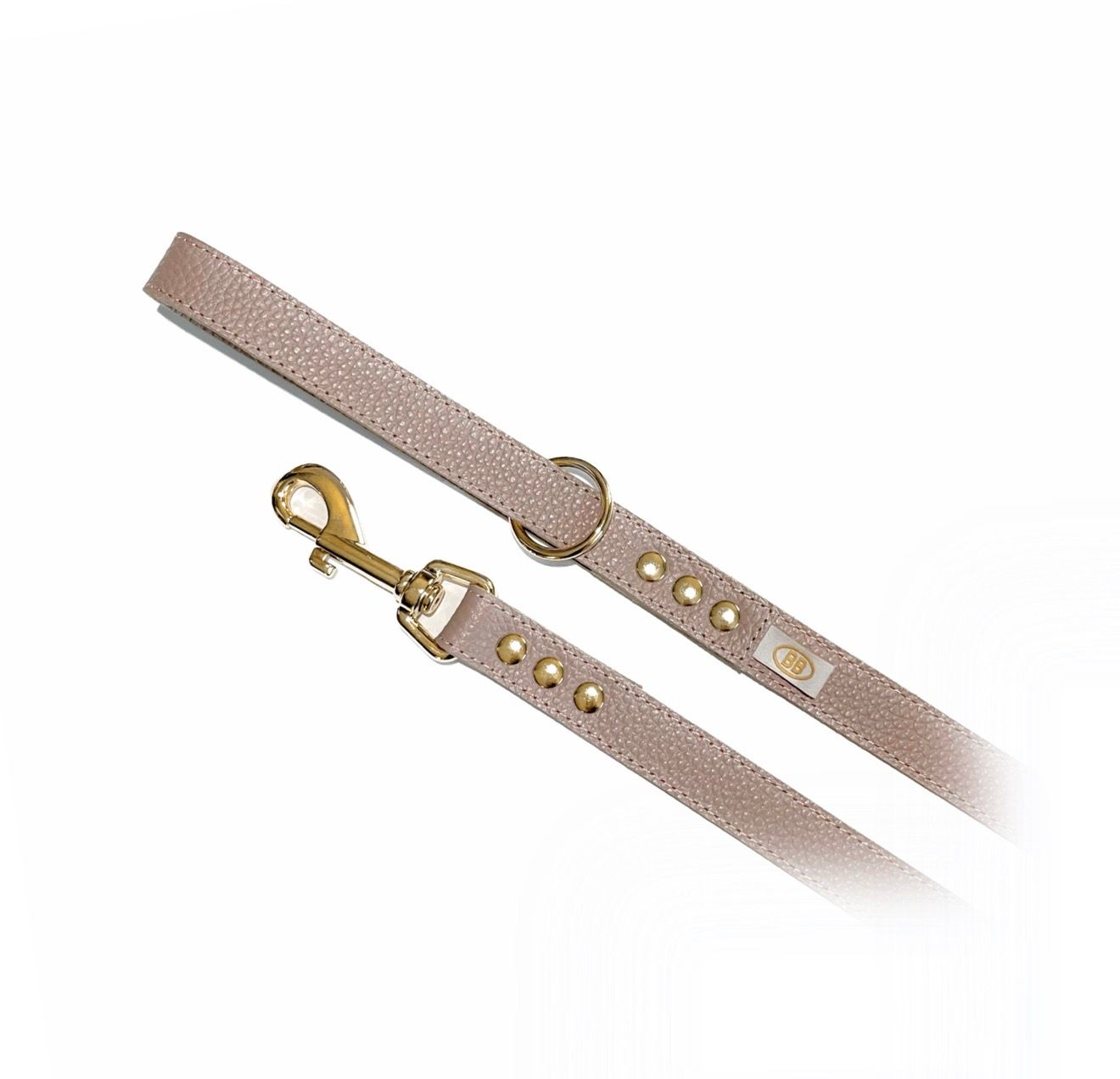 BB Leather Leash (Luxury) Latte 1/2"