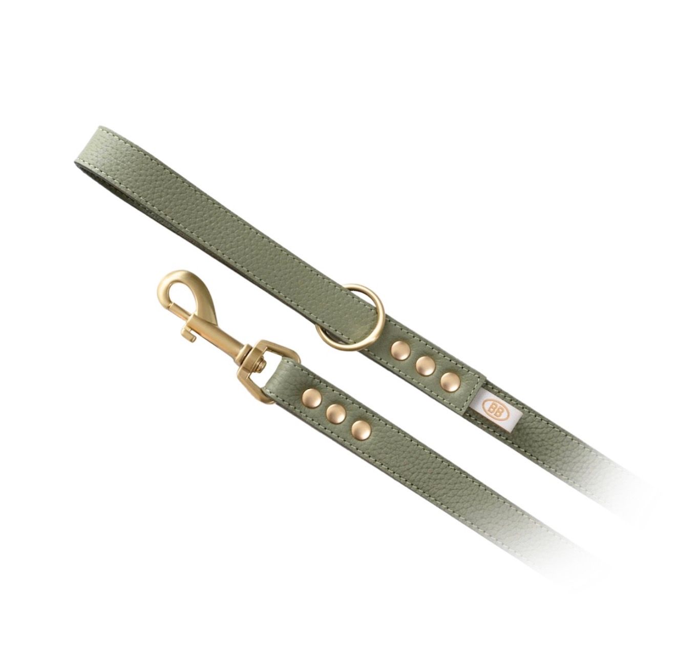 BB Leather Leash (Luxury) Sage 1/2"