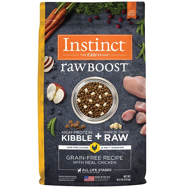 Instinct Raw Boost GF W/Real Chicken Dog 20lb