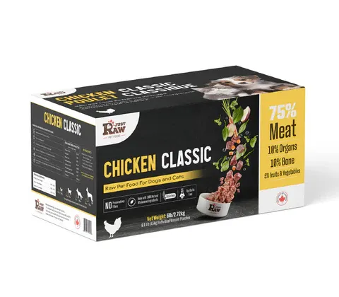 Just Raw Chicken Classic Raw Food For Dogs &amp; Cats 6lb(2.72kg)