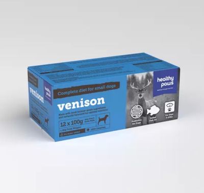Healthy Paws Complete Small Dog Dinner Venison 12x100g
