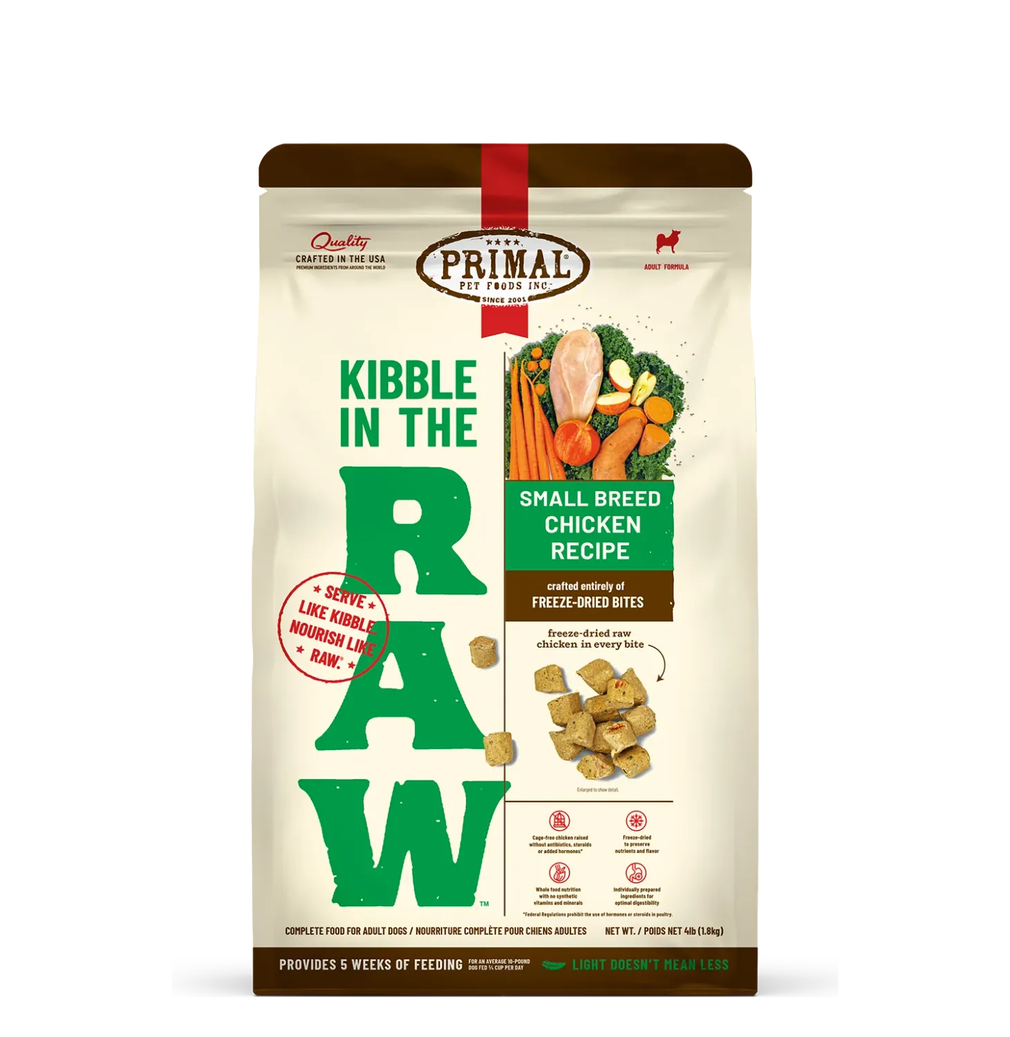 Primal Kibble in The Row SB Chicken Dog 1.5lb