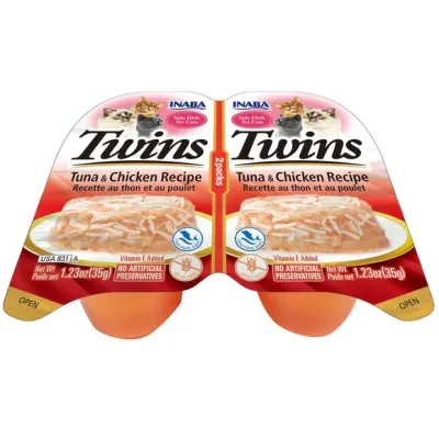 Inaba Cat Twin Cups Tuna &amp; Chicken 1.23oz(2pack)