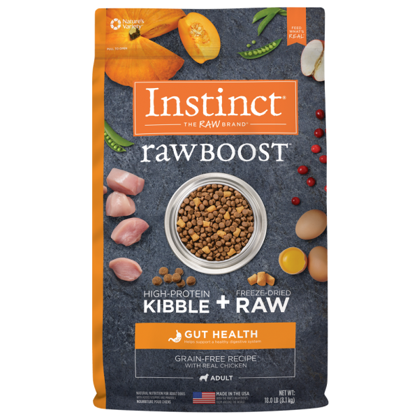 Instinct Raw Boost GF W/Real Chicken Gut Health Dog 18lb