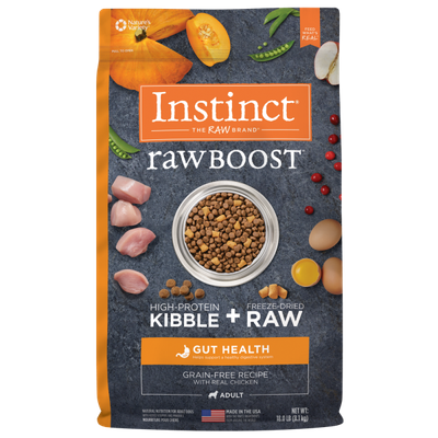 Instinct Raw Boost GF W/Real Chicken Gut Health Dog 18lb