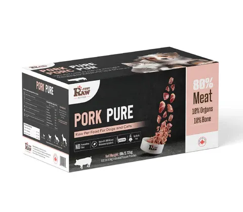 Just Raw Pork Pure Raw Food For Dogs &amp; Cats 6lb(2.72kg)