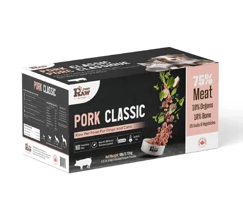 Just Raw Pork Classic Raw Food For Dogs &amp; Cats 6lb(2.72kg)