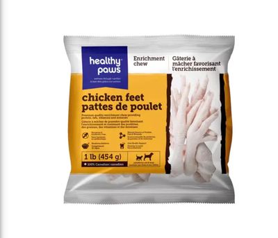Healthy Paws Enrichment Raw Chicken Feet 1lb