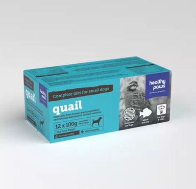 Healthy Paws Complete Small Dog Dinner Quail 12x100g
