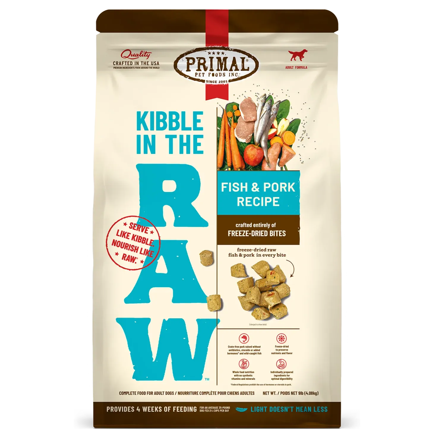 Primal Kibble in The Row Fish &amp; Pork Dog 1.5lb