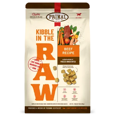 Primal Kibble in The Row Beef Dog 1.5lb