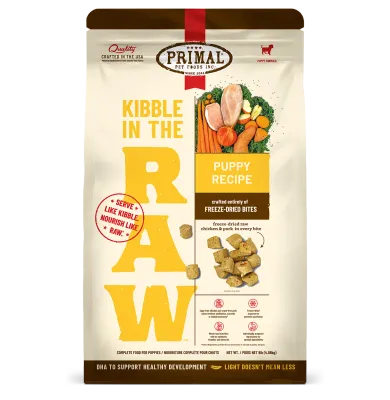Primal Kibble in The Row Pupply Chicken &amp; Pork Dog 1.5lb