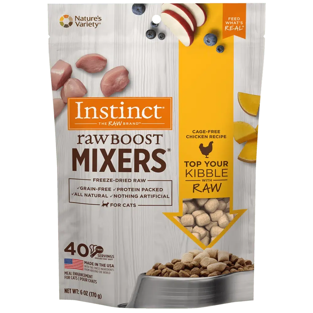 Instinct Raw Boost Mixers GF Cage Free Chicken Topper Cat 6oz