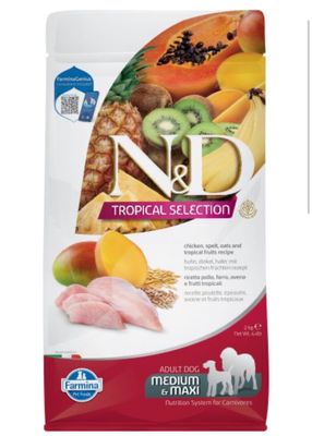 Farmina Tropical Selection Chicken Adult Med/Max Dog 4.4lb(2kg)