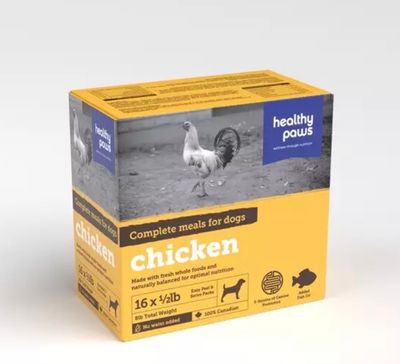 Healthy Paws Canine Complete Dinner Chicken 1/2lb X16
