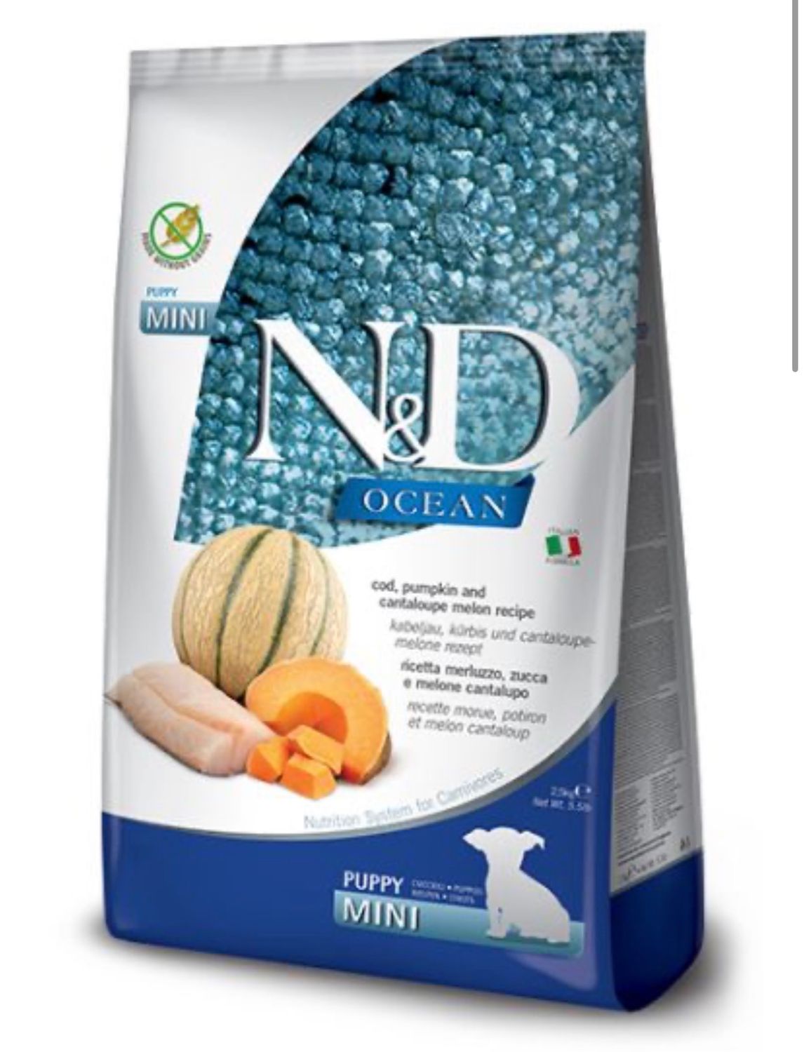 Farmina Ocean Cod Pumpkin &amp; Cantaloupe Puppy Mini Dog 2.5kg