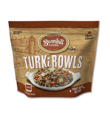 Fromm Bonnihill Farms TurkiBowls Turkey Frozen Dog Food 3x1lb Pouch