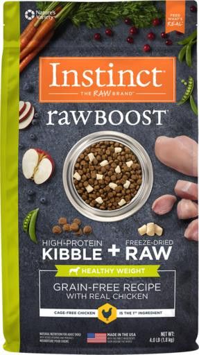 Instinct Raw Boost GF W/Real Chicken Healthy Weight Dog 4lb